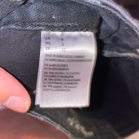 High waisted American eagle black jean shorts - Picture 3 of 3